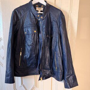 Michael Kors Elegant Leather Moto Jacket
